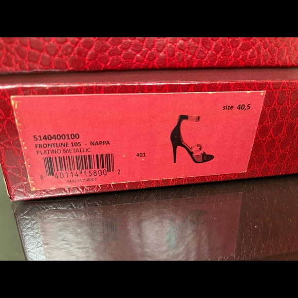 Authentic TAMARA MELLON FRONTLINE 105. - NAPPA PLATINO METALLIC SIZE : 40.5 - Picture 6 of 8